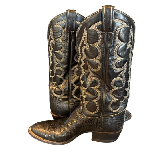 Tony Lama Exotic Genuine Lizard Cowboy Boots Men’s Size 8.5 B - Picture 4 of 13